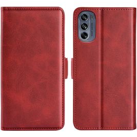 Mobigear Slim Magnet Motorola Moto G62 Hoesje Bookcase Portemonnee - Rood