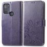 Mobigear Clover Motorola Moto G50 Hoesje Bookcase Portemonnee - Paars
