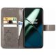 Mobigear Clover OnePlus 11 Hoesje Bookcase Portemonnee - Grijs