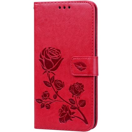 Mobigear Roses Samsung Galaxy A10 Hoesje Bookcase Portemonnee - Rood