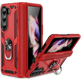 Mobigear Armor Ring Samsung Galaxy Z Fold 5 Hoesje Hardcase Backcover Shockproof met Ringhouder - Rood