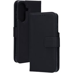 Mobiparts Wallet Samsung Galaxy A37 Hoesje Echt Leer Bookcase Portemonnee - Zwart
