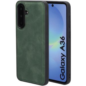 Mobiparts Classic Samsung Galaxy A36 MagSafe Hoesje TPU,Kunstleer Backcover - Emerald Green