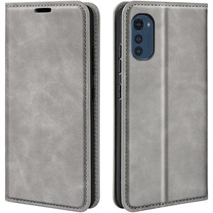 Mobigear Retro Slim Motorola Moto E32s Hoesje Bookcase Portemonnee - Grijs