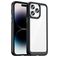Mobigear Crystal iPhone 14 Pro Max Hoesje Hardcase Backcover - Transparant / Zwart