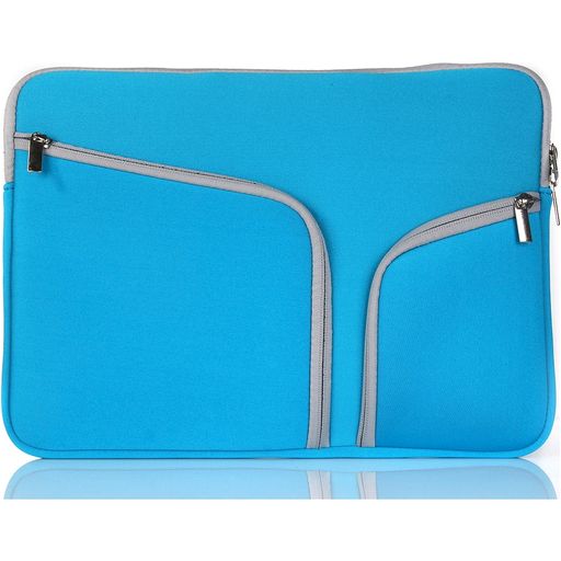 Mobigear Double Zipper Neopreen Laptop Sleeve 11 inch Laptop hoes - Blauw