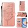 Mobigear Butterfly Samsung Galaxy A35 Hoesje Bookcase Portemonnee - Roségoud