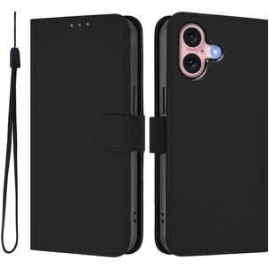 Mobigear Urban Wallet iPhone 16 Hoesje Bookcase Portemonnee - Zwart