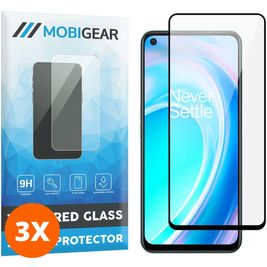 Mobigear Premium OnePlus Nord CE 2 Glazen Screenprotector - Case Friendly - Zwart (3-Pack)