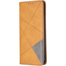 Mobigear Rhombus Slim Xiaomi Redmi Note 11T Hoesje Bookcase - Cognac