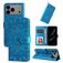 Mobigear Sunflower iPhone 17 Pro Max Hoesje Bookcase Portemonnee - Blauw