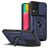 Mobigear Armor Ring Cam Slide Samsung Galaxy M53 Hoesje Hardcase Backcover Shockproof met Ringhouder - Blauw