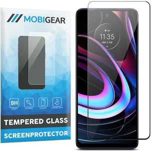 Mobigear Premium Motorola Edge (2021) Glazen Screenprotector - Case Friendly - Zwart
