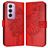 Mobigear Butterfly OPPO Reno 12 Pro Hoesje Bookcase Portemonnee - Rood