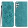 Mobigear Flowers Samsung Galaxy A17 Hoesje Bookcase Portemonnee - Groen