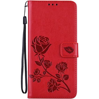 Mobigear Roses HONOR 50 Lite Hoesje Bookcase Portemonnee - Rood