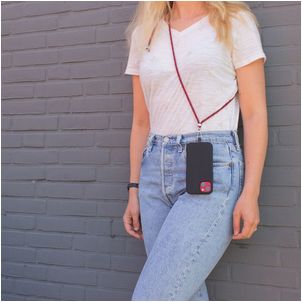 Mobigear Lanyard Universeel Telefoonkoord Verstelbaar - Rood