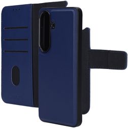 Mobiparts Samsung Galaxy S26 Hoesje Echt Leer Uitneembare 2in1 Bookcase Portemonnee - Blauw