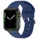 Mobigear Bumpy Siliconen Apple Watch Bandje Gespsluiting - 42/41/40/38 mm - Donkerblauw