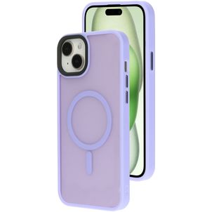 Mobiparts Hardcover iPhone 15 Plus MagSafe Hoesje Hardcase Backcover - Satin Lila