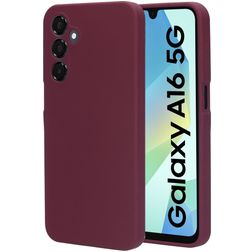 Mobiparts Samsung Galaxy A16 Siliconen Hoesje Backcover - Plum Red