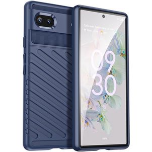 Mobigear Groove Google Pixel 6a Hoesje Flexibel TPU Backcover - Blauw