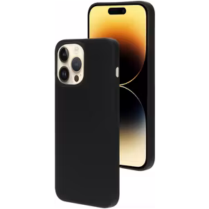 Mobiparts iPhone 14 Pro Max Siliconen Hoesje Backcover - Zwart