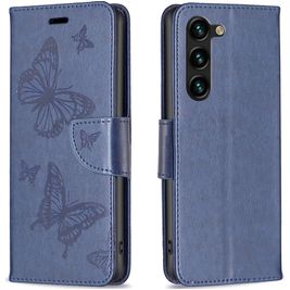Mobigear Butterfly Samsung Galaxy S24 Plus Hoesje Bookcase Portemonnee - Blauw