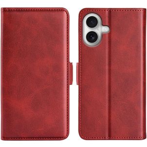 Mobigear Slim Magnet iPhone 17 Hoesje Bookcase Portemonnee - Rood
