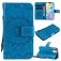 Mobigear Sunflower iPhone 12 Mini Hoesje Bookcase Portemonnee - Blauw