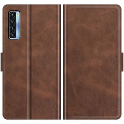 Mobigear Slim Magnet TCL 20L Plus Hoesje Bookcase Portemonnee - Bruin