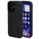 Mobiparts Classic iPhone 16 MagSafe Hoesje TPU,Kunstleer Backcover - Graphite Black