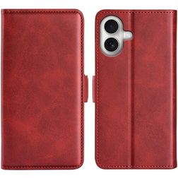 Mobigear Slim Magnet iPhone 17 Hoesje Bookcase Portemonnee - Rood