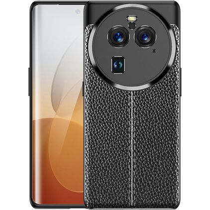 Mobigear Luxury OPPO Find X6 Pro Hoesje Flexibel TPU Backcover - Zwart