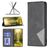 Mobigear Rhombus Slim Motorola Edge 40 Hoesje Bookcase - Zwart