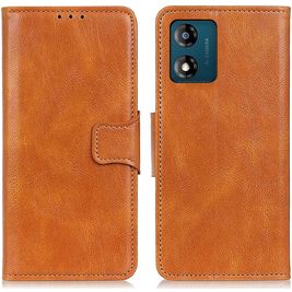 Mobigear Classy Motorola Moto E13 Hoesje Bookcase Portemonnee - Cognac