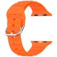 Mobigear Bumpy Siliconen Apple Watch Bandje Gespsluiting - 49/46/45/44 mm - Oranje