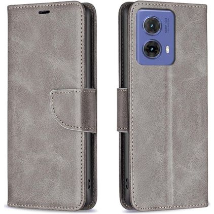 Mobigear Excellent Motorola Moto G85 Hoesje Bookcase Portemonnee - Grijs
