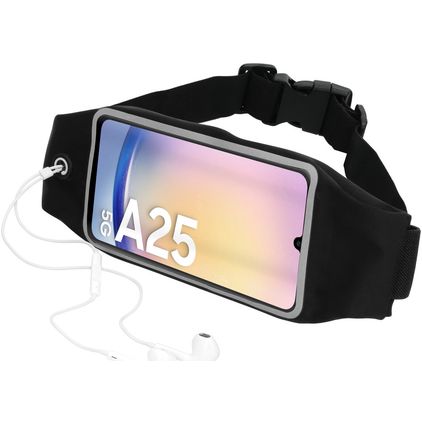 Mobiparts Comfort Fit Belt Telefoonhouder Hardlopen Samsung Galaxy A25 Sport Hoesje Neopreen Heuptas - Zwart