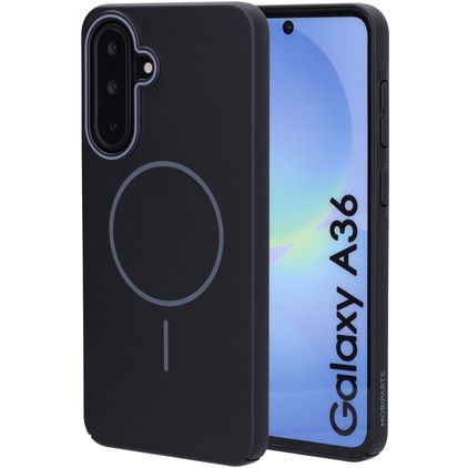 Mobiparts Slim Line Samsung Galaxy A36 MagSafe Hoesje Hardcase Backcover - Onyx Black
