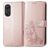 Mobigear Clover OPPO Reno 8T 4G Hoesje Bookcase Portemonnee - Roségoud