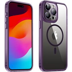Valenta Trend iPhone 15 Pro Max MagSafe Hoesje Hardcase Backcover - Transparant / Paars