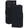 Mobiparts Wallet iPhone 17 Pro MagSafe Hoesje Echt Leer Bookcase Portemonnee - Zwart