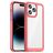 Mobigear Crystal iPhone 14 Pro Max Hoesje Hardcase Backcover - Transparant / Rood