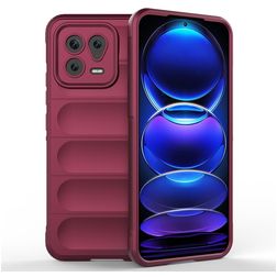 Mobigear Bumpy Xiaomi 13 Hoesje Flexibel TPU Backcover - Bordeaux Rood