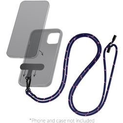 Mobilize Lanyard Universeel Telefoonkoord Verstelbaar - Blauw / Rood