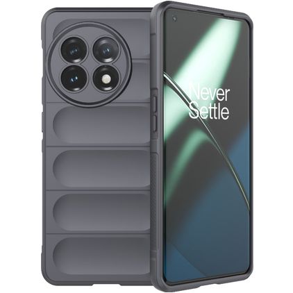 Mobigear Bumpy OnePlus 11 Hoesje Flexibel TPU Backcover - Charcoal