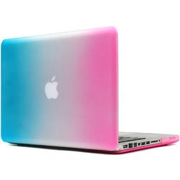 Mobigear Rainbow Matte MacBook Pro 13 Inch (2008-2012) Hoes Hardshell Laptopcover MacBook Case - Blauw / Roze - Model A1278