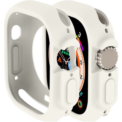 Mobigear Colors Apple Watch Ultra - 49 mm Hardcase Hoesje - Wit