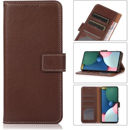 Mobigear Wallet POCO X4 GT Hoesje Bookcase Portemonnee - Bruin